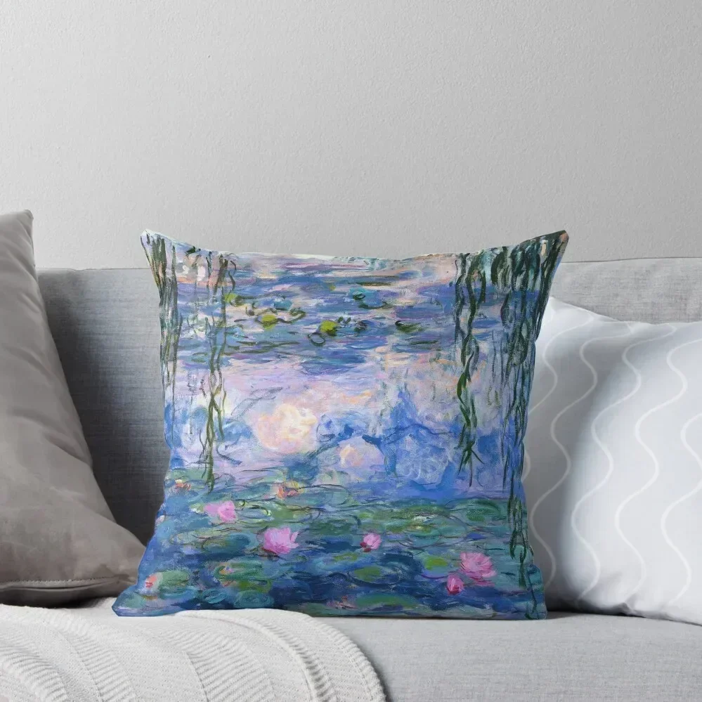 

Water Lilies - Claude Monet Throw Pillow Sofa Cushions Cover Decorative Cushions pillow