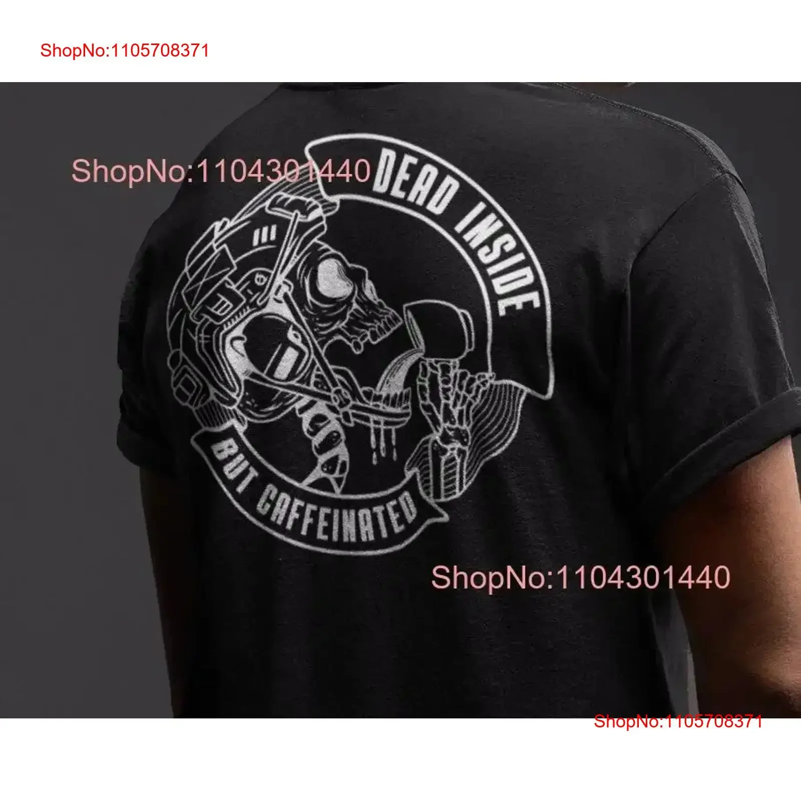 Dead Inside but Caffeinated T Shirt Military Law Enforcement Premium Tactical vintage Washed Soft Stretched streetwear Casual