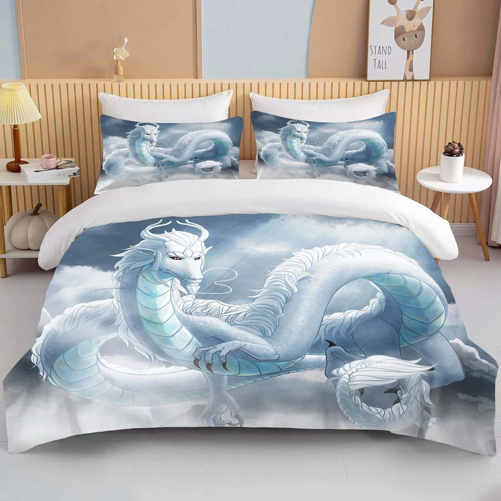 Imagem -03 - Chinese Dragon Bedding Grupo Microfibra ou Poliéster Duvet Cover King Size Cama de Casal Quarto Preço Set