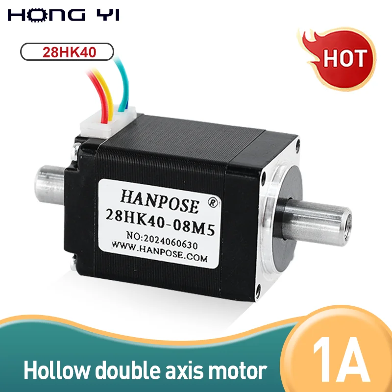 

28HK40 hollow dual axis stepper motor NEMA11 4.0v 1.0A two-phase hybrid small motor with high torque