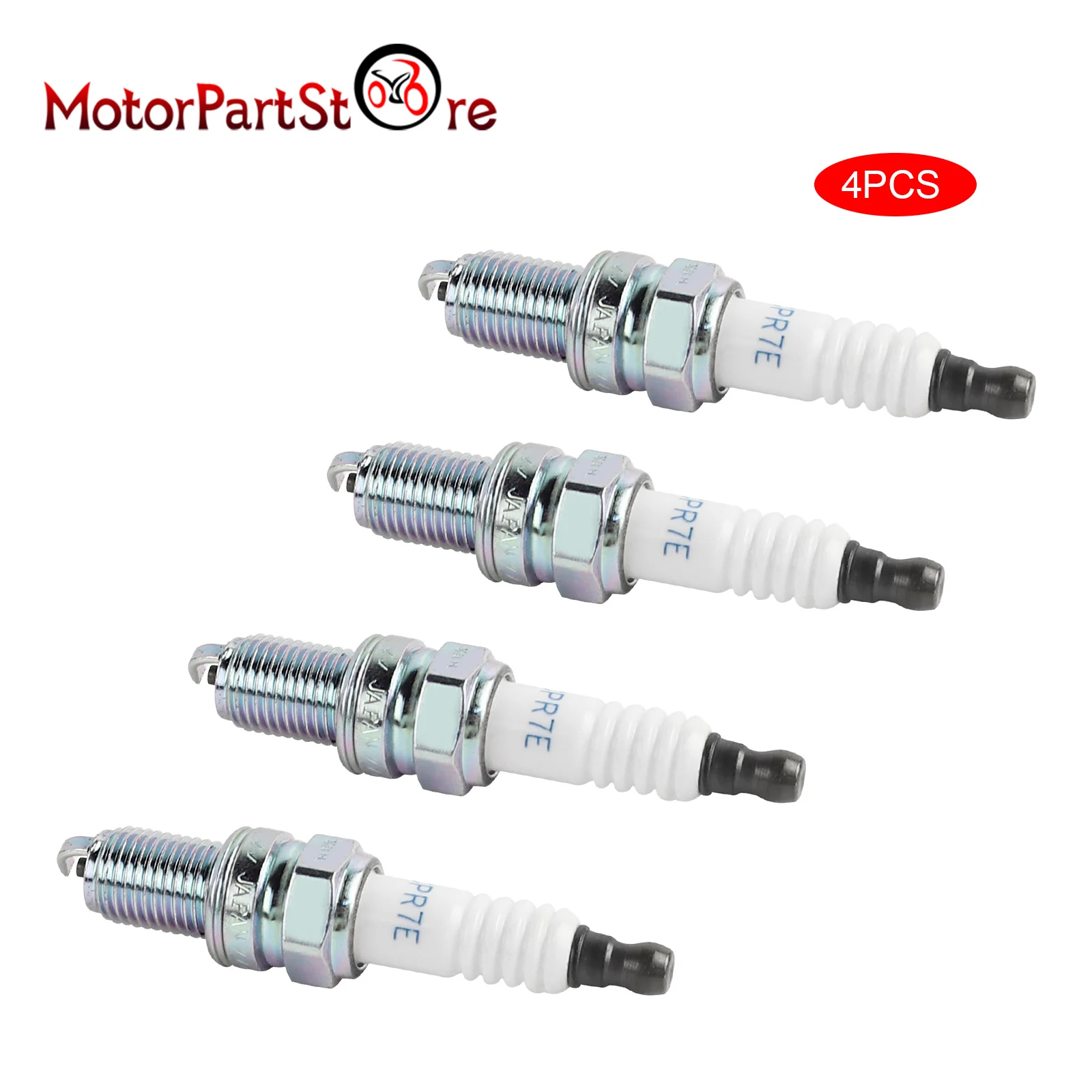 4 Packs Spark Plug DCPR7E 3932 for Harley Davidson Sportster XL 883 1200 XL883 XL1200 Chevrolet Fiat 500 L4 1.4L