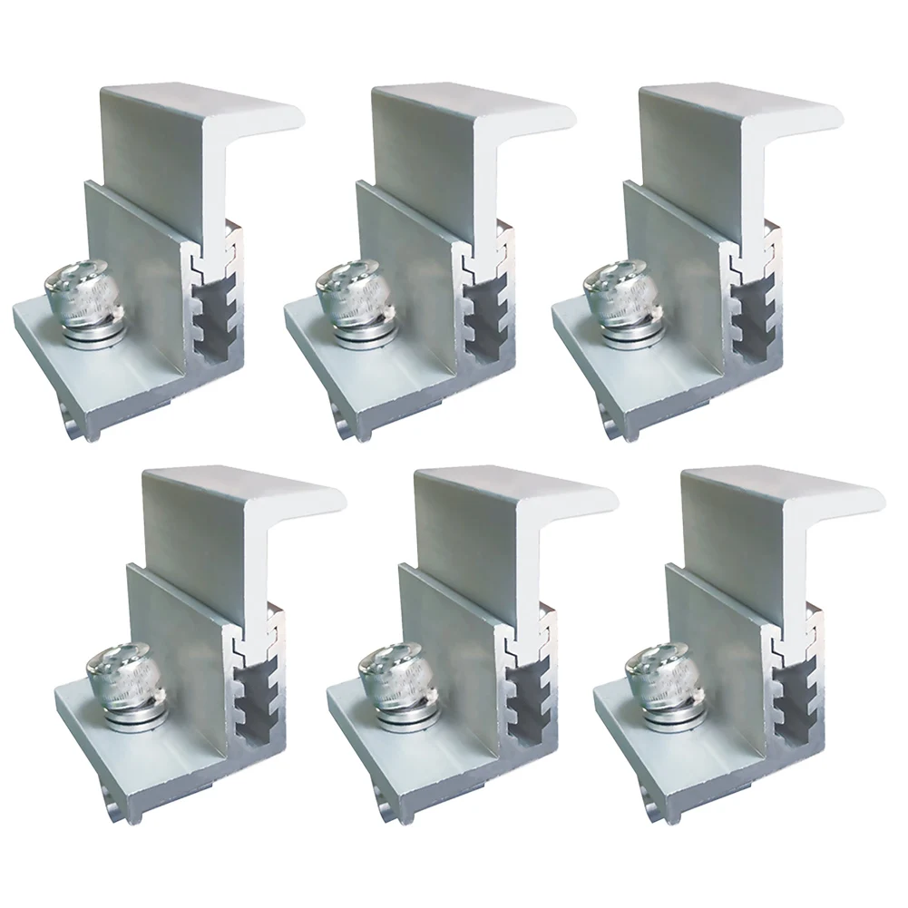 

Adjustable Solar Panel Mounts Flexible Panel Clamps Solar Panel End Clamps Premium Aluminum Construction Solar Panel Setup