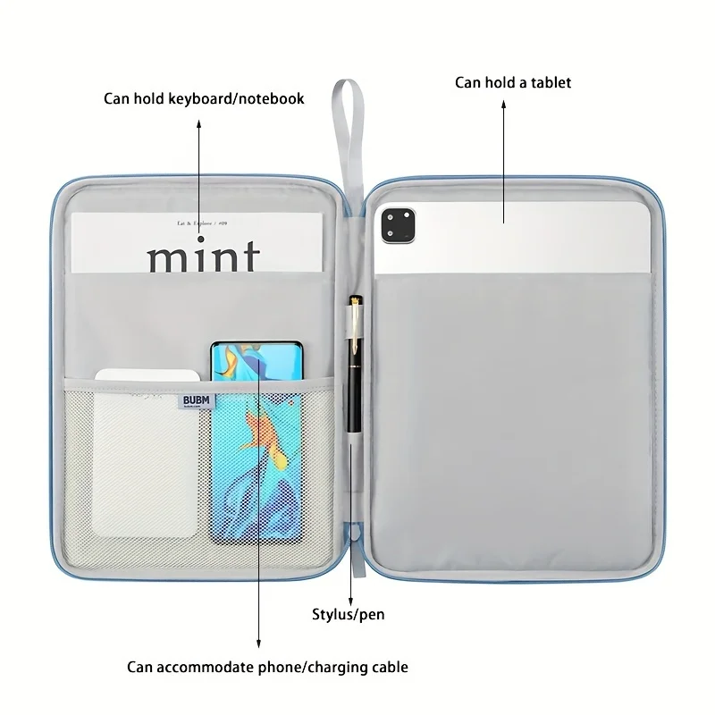 Waterproof PU Tablet Sleeve Bag for iPad Air Pro Samsung Xiaomi Huawei Honor 10.9