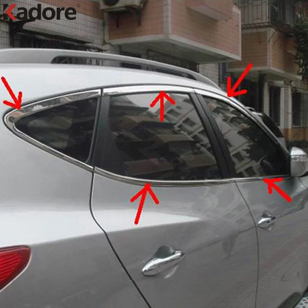 For Hyundai Tucson ix35 2010 2011 2012 Window Frame Sill Trim Up and Down Moulding Car Accessories Stainless Steel