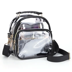 Transparent PVC Ladies Small Handbags Stadium Approved Women Clear Bag Fashion Waterproof Casual Simple Crossbody Shoulder Bags