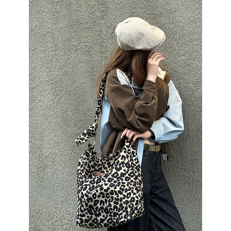 ELFSACK 2025 وصل حديثًا حقيبة كروس ليوبارد Y2K للمرأة #4