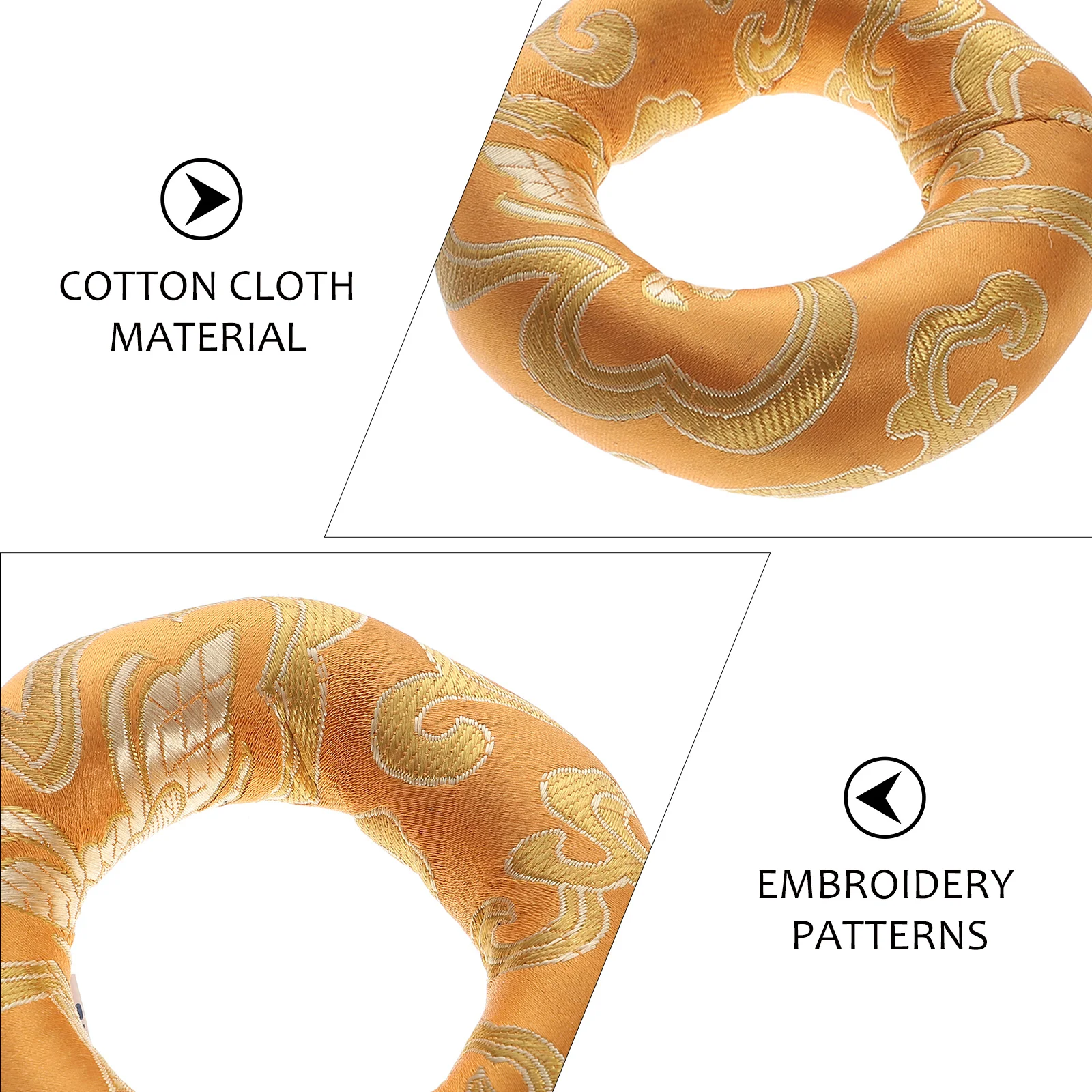 

2Pcs Buddha Singing Bowl Pads Premium Sound Bowl Cushions Durable Buddhism Supplies Gift Meaningful Random Color