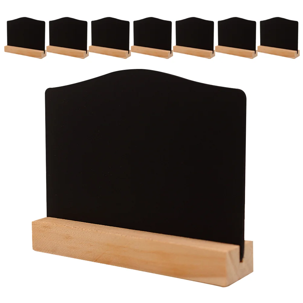 

8pcs Wooden Chalkboard Sign Decor Desktop Mini Blackboard Decor Small Memo Board with Base mini chalk board sign