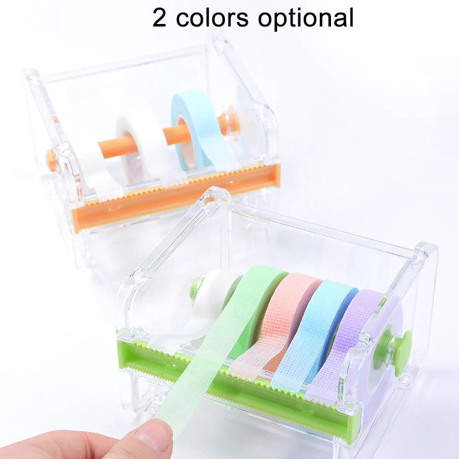 Eyelash Extension Tapes Holder Base Organizer Lash Adhesive Tape Cutter Dispenser Grafting Lash Acrylic Tape Cutting Makeup Tool
