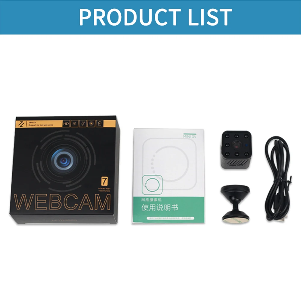 1080P Mini Wifi Camera Wireless CCTV Security Surveillance Camera Small Rechargeable Battery Powered Night Vision Cam