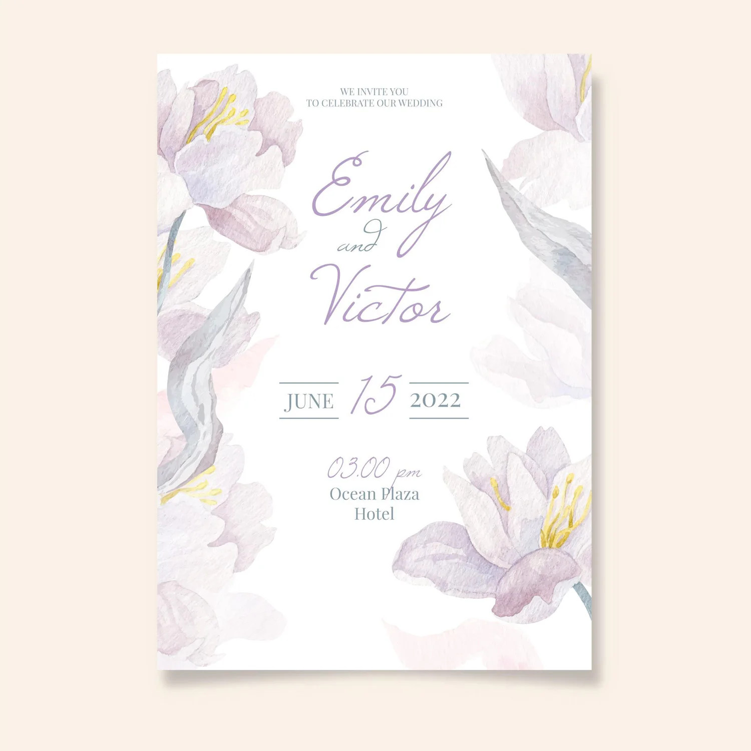 20/100pcs Personalized Wedding Invitation Card Custom Wedding Invitations Photo Floral Save the Date Wedding Invitations