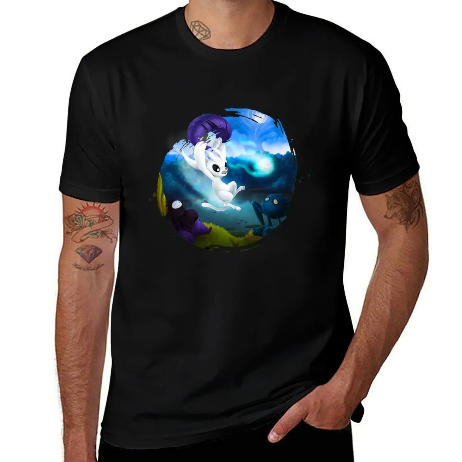 

Ori and The Blind Forest - Fly Ori And The Will Of The Wisps Game T-Shirt for a boy mens t shirts pack