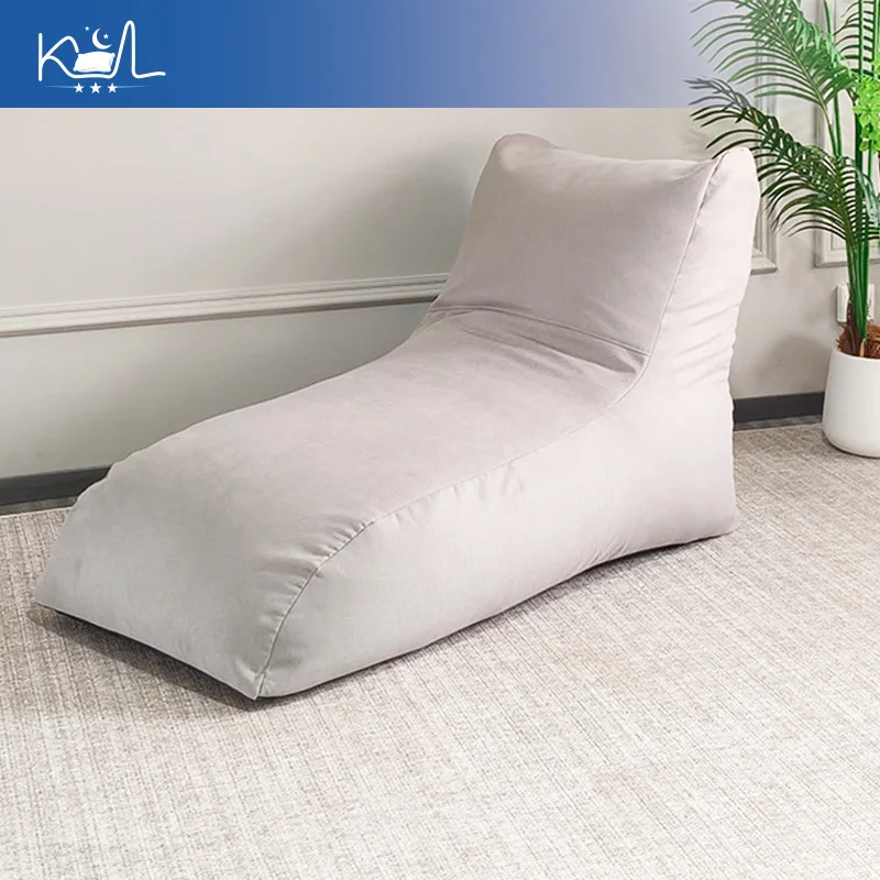 Boneless Floor Lounger with Shredded Foam Filling, Removable Washable Convertible Bean Bag Sofa Bed for Living Room