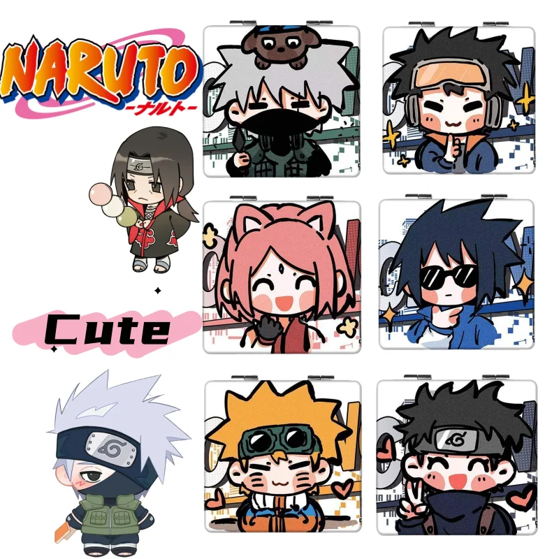 

Naruto Sasuke Uchiha Kakashi Hatake Cartoon Anime Character Creative High-Appearance Stylish Student Portable Cute Mini Mirror