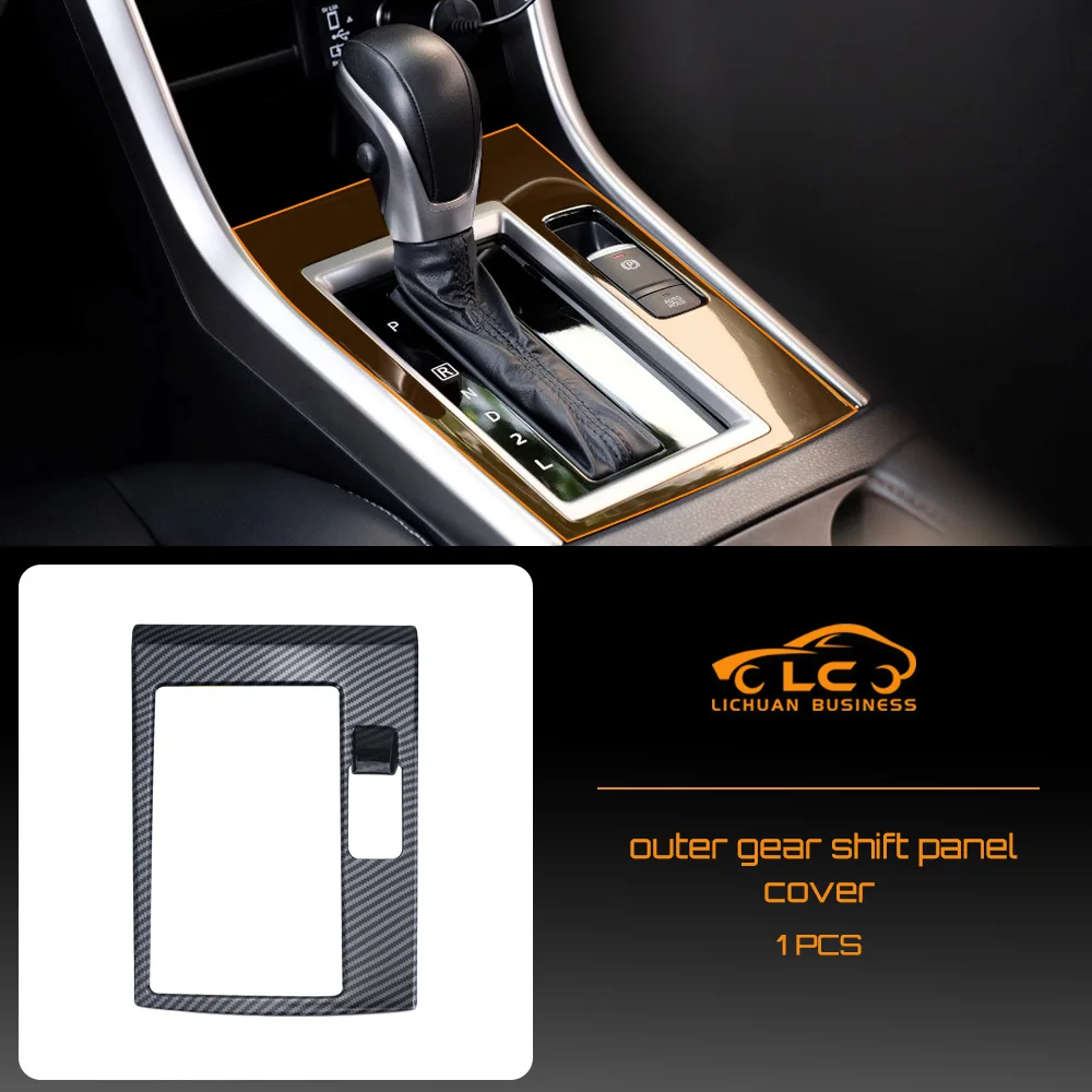 Moldura de marco de cubierta de Panel de cambio de marchas para Xpander Mitsubishi Xpander Cross 2016-2026 Color de fibra de carbono decorativo