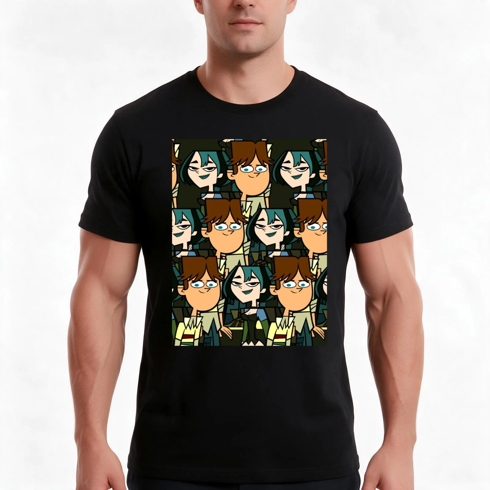 Total Drama CodyGwen Graphic T-Shirt, Summer Casual Cotton Tee, Oversized Streetwear Tops, Vintage Graphic Print, 100% Cotton