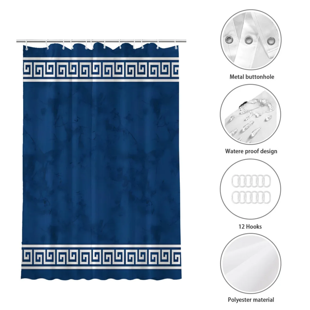 Great Greek Pattern Bathroom Shower Curtains Ancient Greece Waterproof Partition Curtain Funny Home Decor Accessories