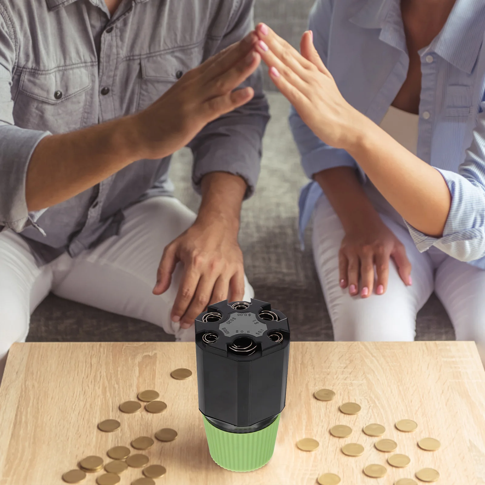 

Large Coin Organizer Automatic Counting Portable Car Storage Case Loose Change Decorative Container Plastic Holder Key
