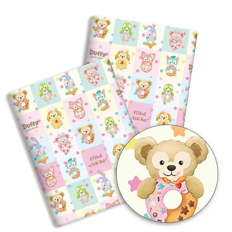 ديزني النسيج 140x50 سنتيمتر الكرتون نسيج القطن خليط الأنسجة طفل المنسوجات المنزلية الخياطة دمية فستان الستار نسيج القطن والبوليستر