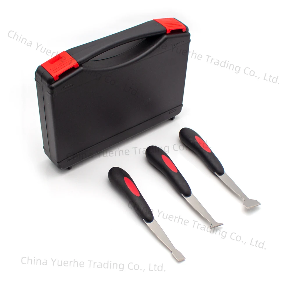 

Manual Windshield Urethane Scraper Tool Kit Glass Bottom Glue Repairing Knife Set with 3pcs Blades with Soft Rubber