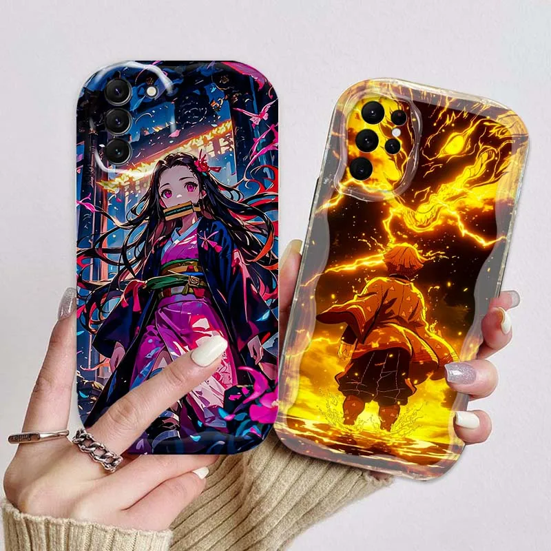 

Anime Demon Slayer For Samsung S25 S24 S23 S22 S21 S20 A04 A05s A05 A06 Ultra Plus FE 5G Wave Oil Phone Case