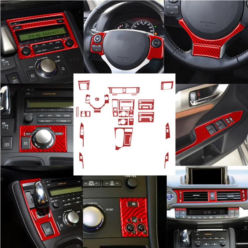 

Car Interior Carbon Fiber Protection Decorate Sticker For Lexus CT200h 2011 2012 2013 2014 2015 2016 2017 Styling Accessories