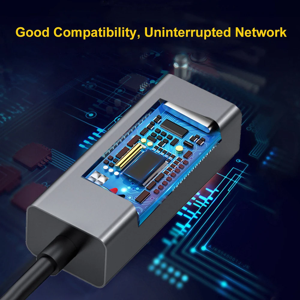 Adaptateur Ethernet 2 en 1 2500Mbps USB 3.0 type-c vers RJ45, adaptateur de carte réseau filaire 2.5G, adaptateur Ethernet haute vitesse pour ordinateur portable