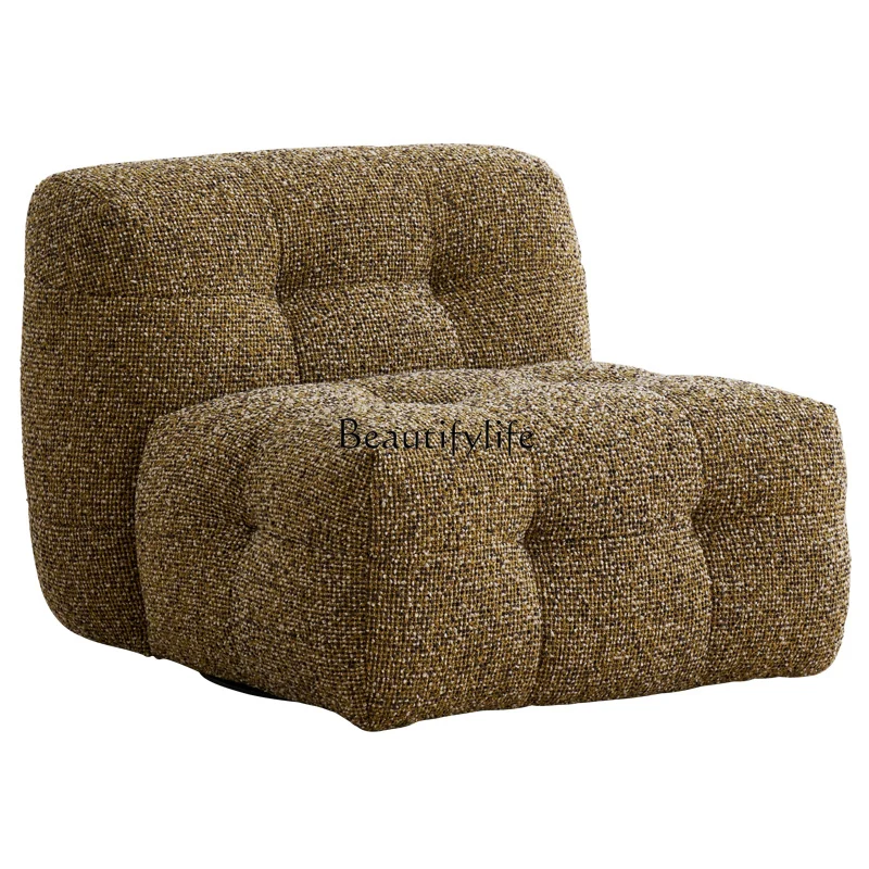 Brown marshmallow single sofa swivel chair antique single sofa chair