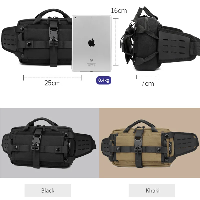 OZUKO New Men marsupio Short Trip borsa a tracolla portatile borsa a tracolla moda multifunzionale marsupio impermeabile maschile