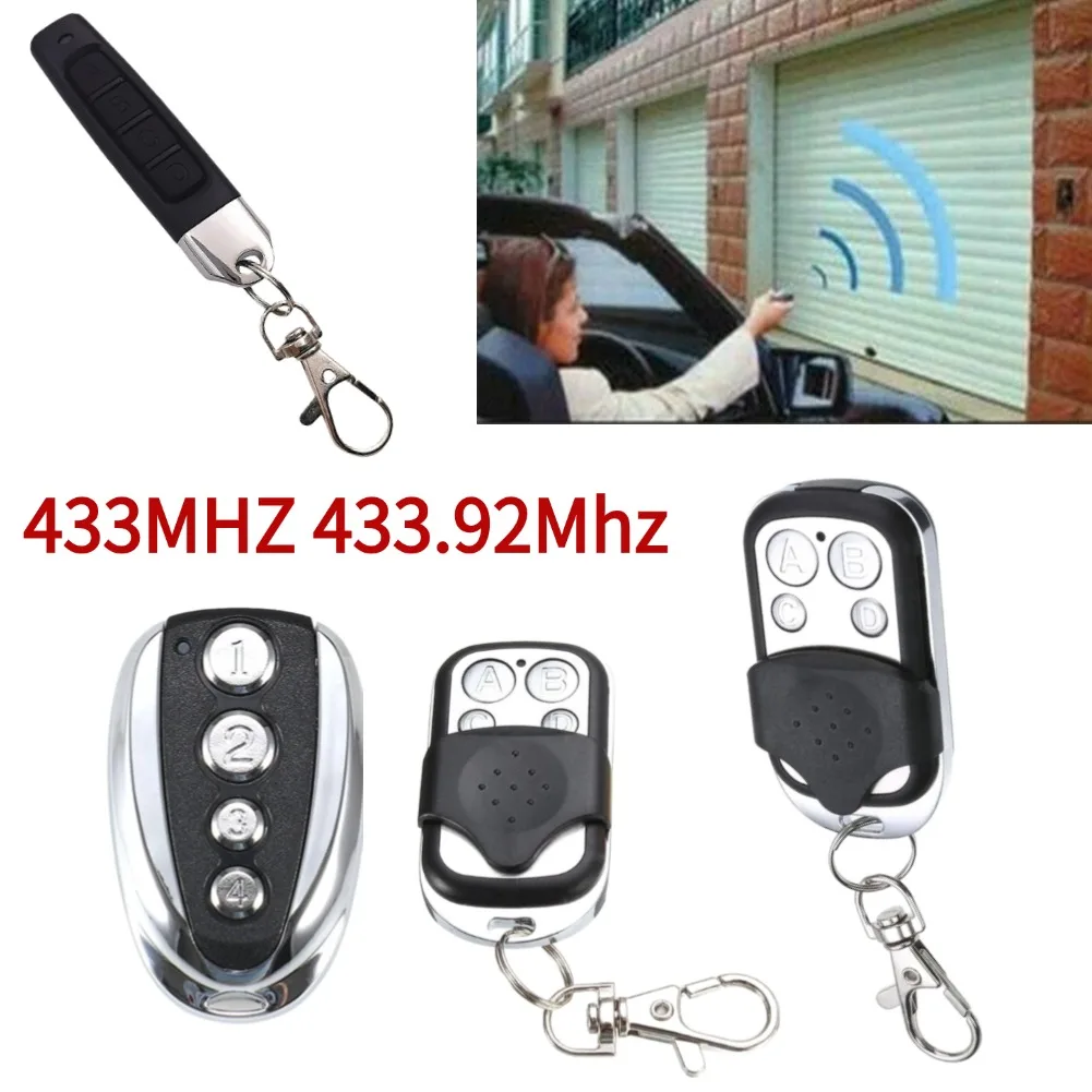Universal 4 Button Garage Door Opener Remote Control Transmitter ABCD 433MHZ Clone Fixed Learning Rolling Code Duplicator Garage