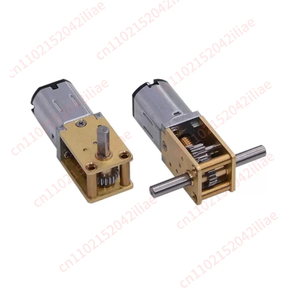 DC 3V 6V 12V single axis, dual axis N20 all-metal gear motor, vertical 90 degree N20 worm gear motor