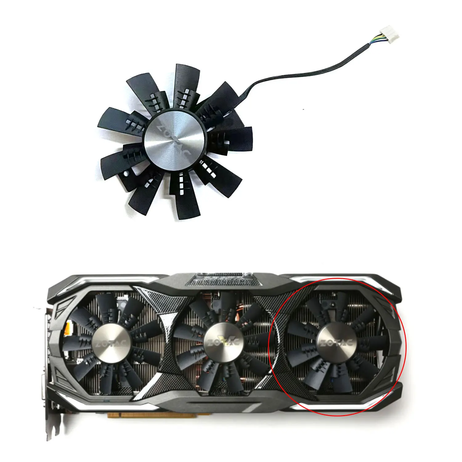 GA92S2U 4Pin GTX1070 GTX1080 Cooler Fan For ZOTAC GeForce GTX 1080 1070 Ti AMP Extreme+ Graphic Card Cooling Fan