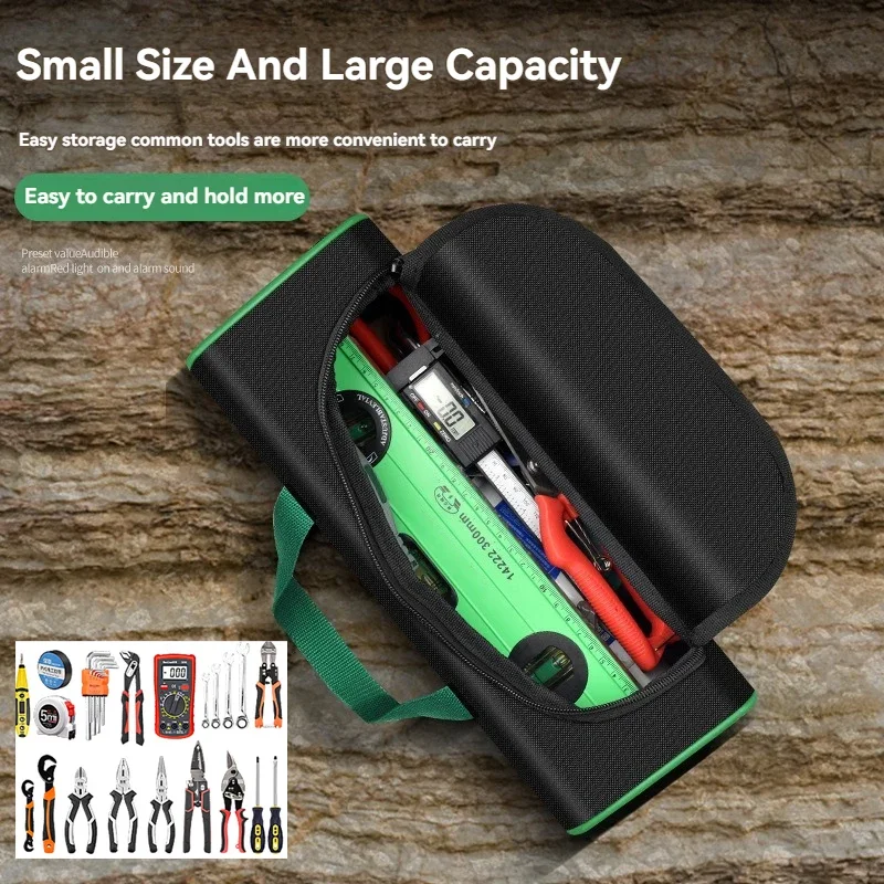 Electrician Tool Bag Waterproof Wear-Resistant Oxford Thickened Portable Handbag for Professional Maintenance Workers Storage