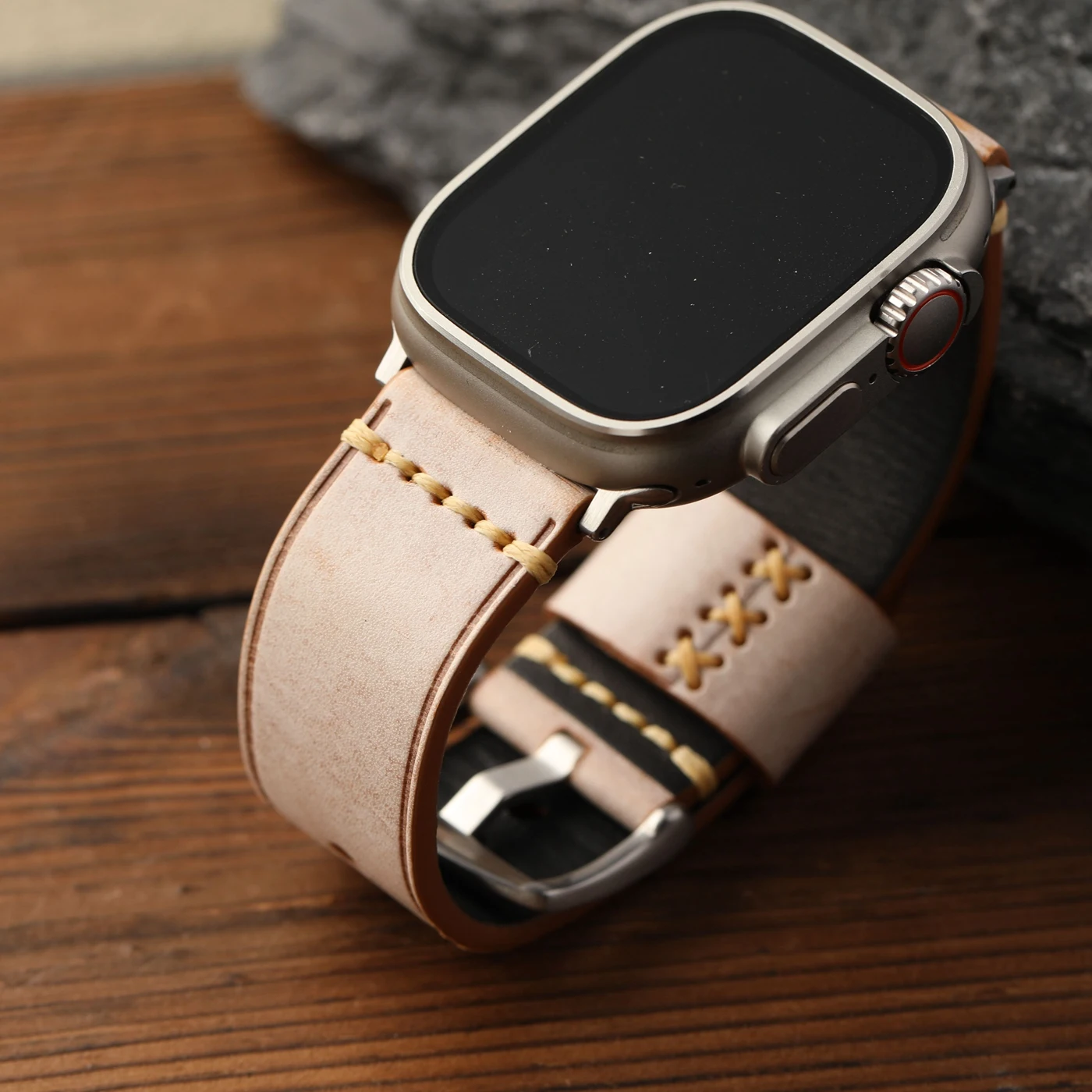 pulseira-de-couro-italiano-encerado-feita-a-mao-compativel-com-apple-watch-49mm-46mm-45mm-44mm-pulseira-de-couro-vintage-masculina