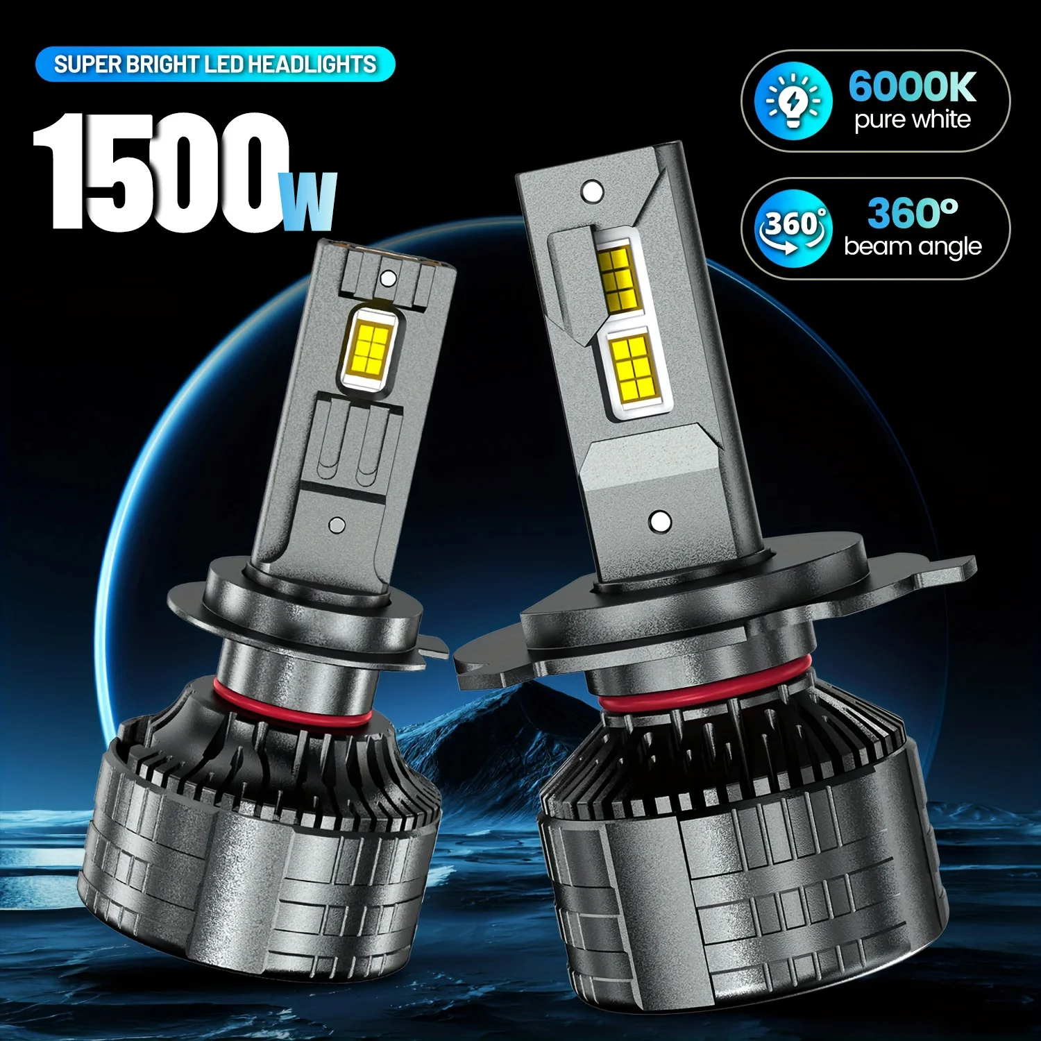 

6000K Car Headlight HB3 HB4 9005 9006 H1 H7 H4 H11 H8 H9 Bulb Canbus Error free Led Lamp CSP Power LED Car Light IP68 Waterproof