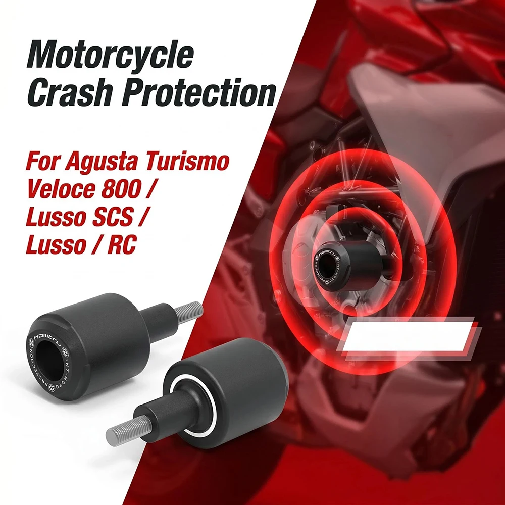 For MV Agusta Turismo Veloce 800 / Lusso SCS / Lusso RC Crash Bobbins Protector Slider Falling Protection Engine Crash Pad Frame