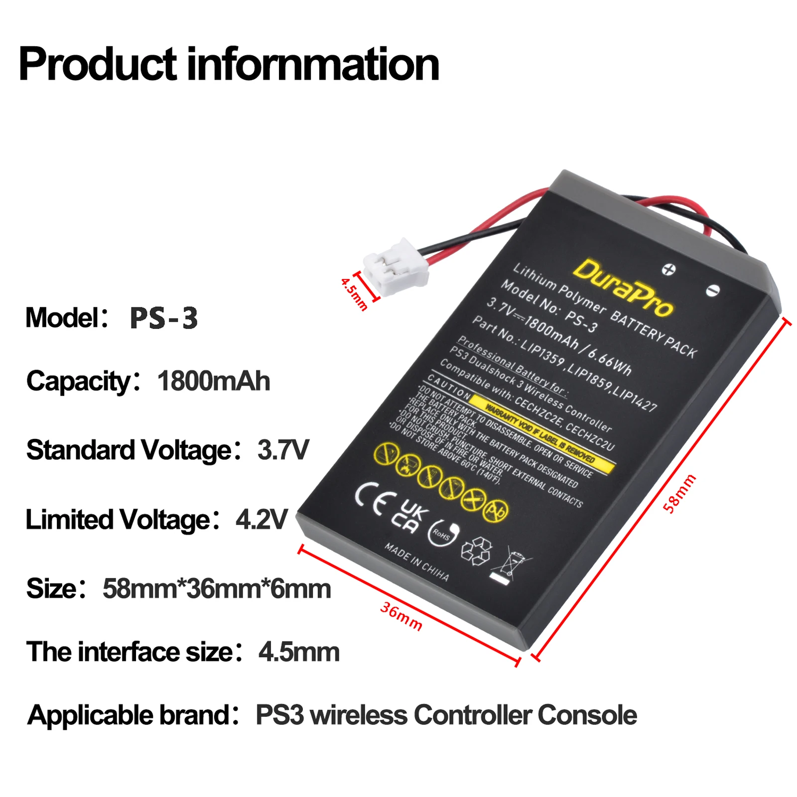 Аккумулятор контроллера PS3 для беспроводного контроллера Sony PlayStation 3 Sixaxis DualShock 3 CECHZC2E CECHZC2U LIP1359 LIP1472 LIP1859