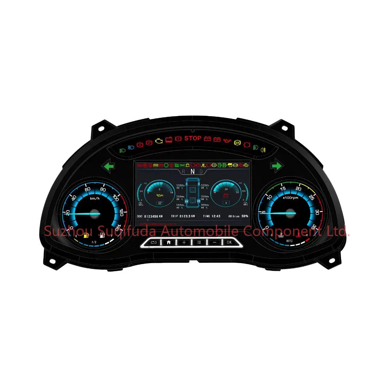 Oem 12.3 Inch Truck Lcd Tractor Instrument Panel Assembly Screen Printing Custom Digital Dashboard Cluster For Car