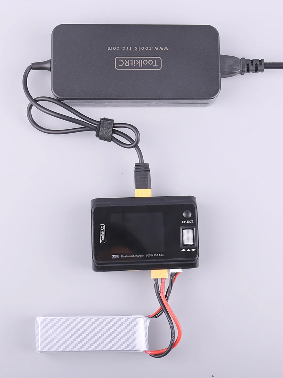 ToolKitRC ADP200 200W 10.3A Power Supply with XT60 Output Adapter for RC iSDT GTPower HotRC SkyRC Chargers