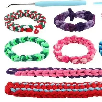 Corde élastique à tricoter pour filles, bricolage, ensemble de tissage de cordes à main d'amitié pour filles, pour jouer à la maison et tisser des Bracelets colorés, jouets artisanaux