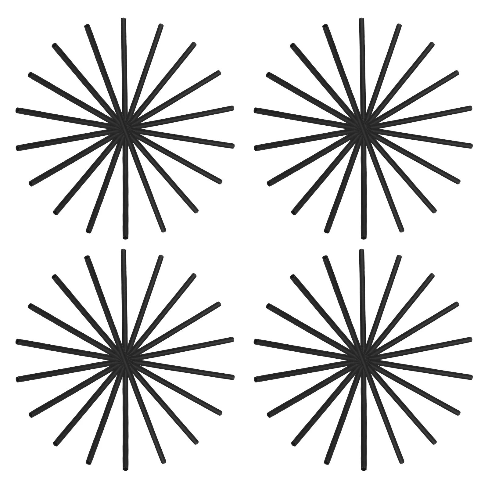 

1000Pcs Cocktail Straws Black Straight PP Plastic Disposable Stirrers for Bars Cafes Restaurants Straws