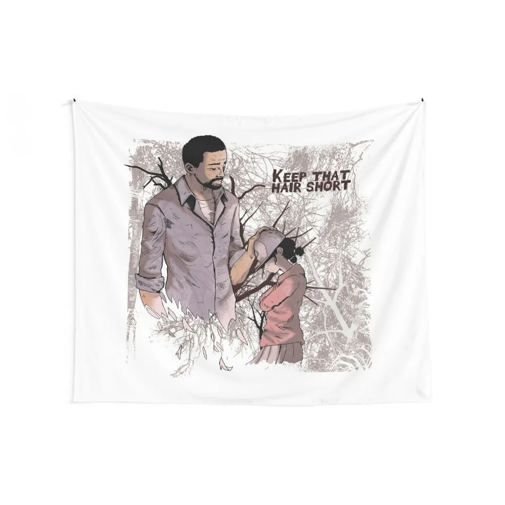 Walking Dead - Lee and Clementine Tapestry Living Room Decoration Room Design Bedroom Deco Room Decoration Accessories Tapestry