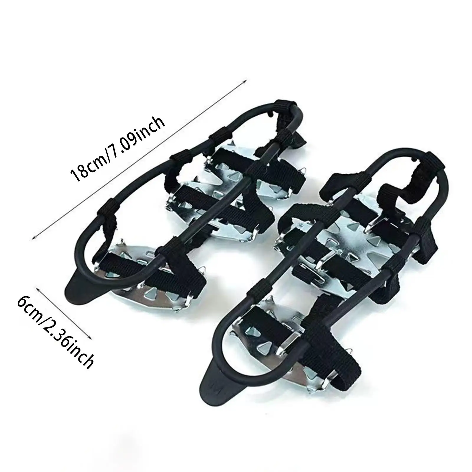 Ice Cleats for Shoes and Boots Grippers Anti Slip Crampons for Mountaineering Ice Fishing Hiking Outdoor Activities Walking