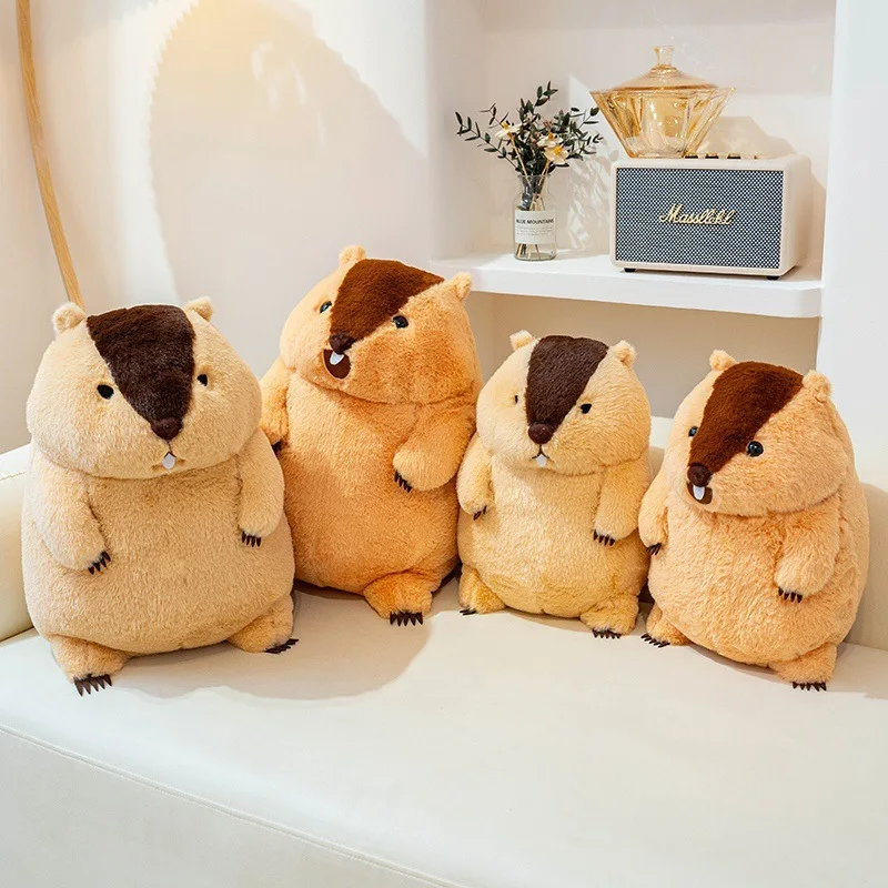 

34/40cm Lifelike Fat Groundhog Plush Toy Simulation Marmot Stuffed Animal Doll Soft Room Decoration Pillow Kids Birthday Gifts