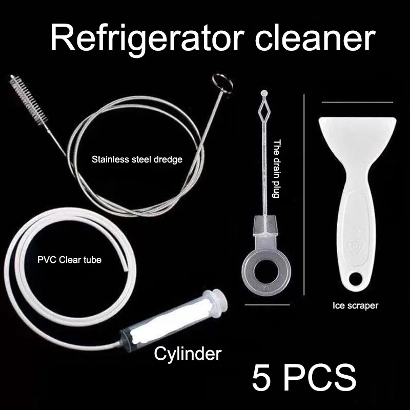 Refrigerator Cleaner Spiral Cleaning Brush Stainless Steel Pipe Clean Bendable Tube Water Line Unfreezing Kit Washing Supplies