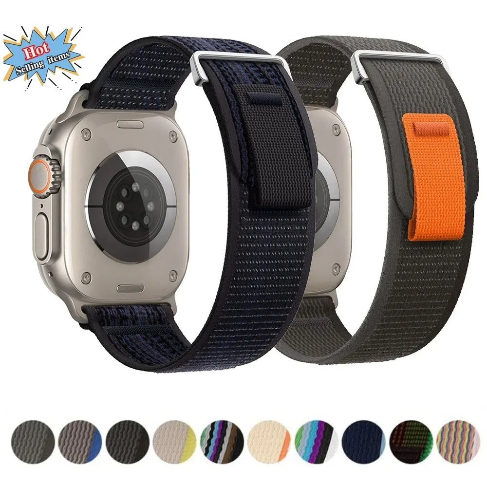 Nylonarmband für Apple Watch Ultra 3 2 1 49 mm Serie 11 10 9 8 7 46 mm 45 mm 41 mm 42 mm Atmungsaktives Band IWatch 6 5 4 3 SE3 44 mm 40 mm
