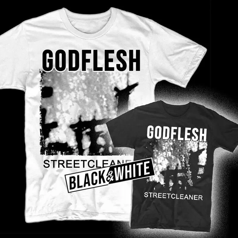 Обложка для альбома Godflesh Streetcleaner, футболка черного и белого цветов, размеры S-5XL, длинные рукава