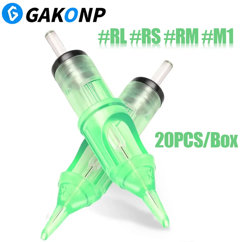 

RL/RS/RM/M1 Tattoo Cartridge Needles Disposable Sterilized Safety Green Tattoo Needle Professional for Tattoo Machine Supplies