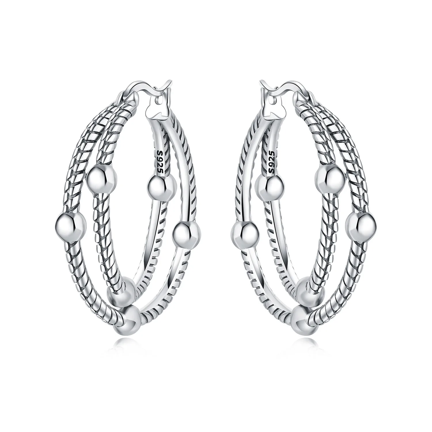 

Серьги-кольца из стерлингового серебра 925 пробы с несколькими кругами, минималистичный дизайн, ювелирные изделия, серьги-кольца для женщин, ювелирные изделия, модные подарки на день рождения