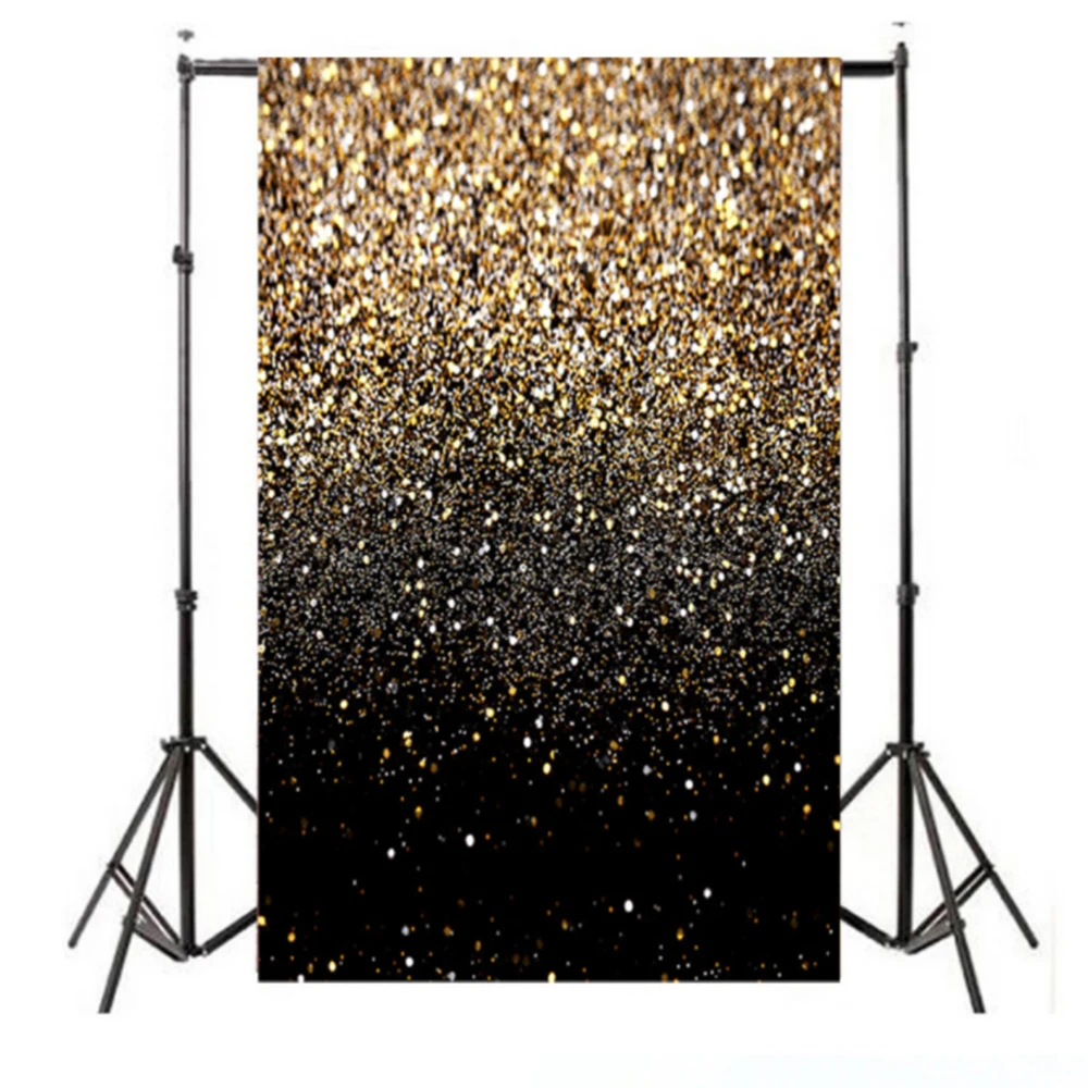 

Black and gold background perfect for party decoration vinyl photography background suitable for birthday Christmas